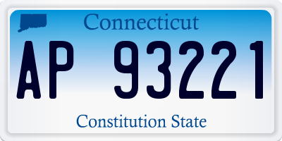 CT license plate AP93221