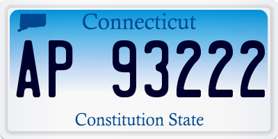 CT license plate AP93222