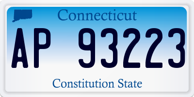 CT license plate AP93223