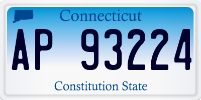 CT license plate AP93224