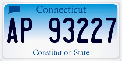 CT license plate AP93227