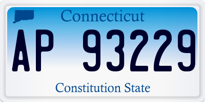 CT license plate AP93229