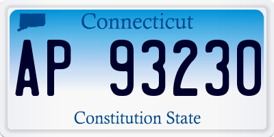 CT license plate AP93230