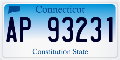 CT license plate AP93231