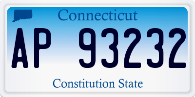 CT license plate AP93232