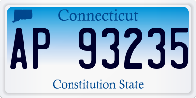 CT license plate AP93235