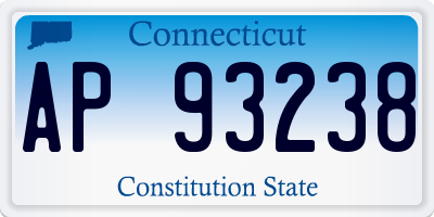 CT license plate AP93238