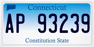 CT license plate AP93239