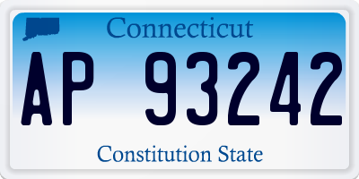 CT license plate AP93242