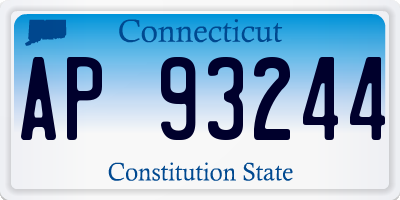 CT license plate AP93244