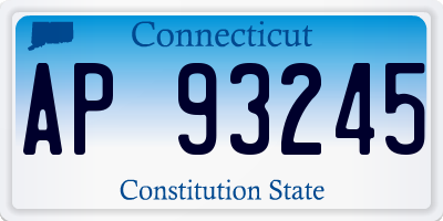 CT license plate AP93245