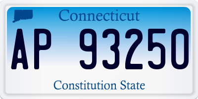 CT license plate AP93250