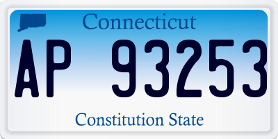 CT license plate AP93253