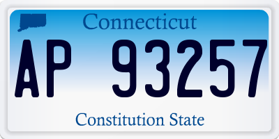 CT license plate AP93257