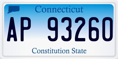 CT license plate AP93260