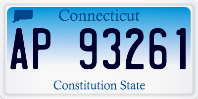 CT license plate AP93261