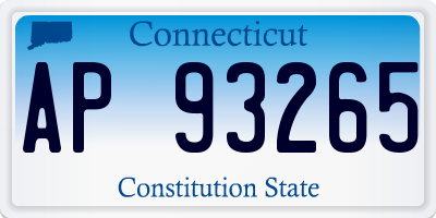 CT license plate AP93265