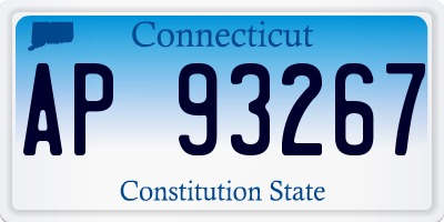 CT license plate AP93267