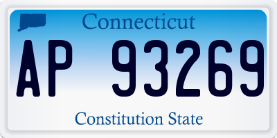 CT license plate AP93269