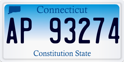 CT license plate AP93274