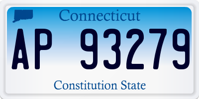 CT license plate AP93279