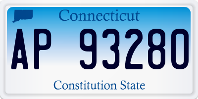 CT license plate AP93280