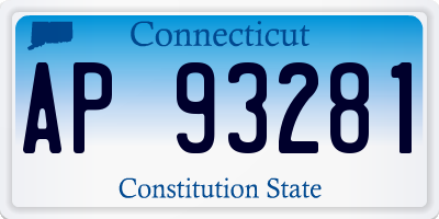 CT license plate AP93281