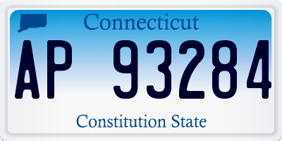 CT license plate AP93284