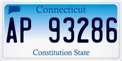 CT license plate AP93286