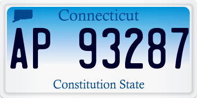 CT license plate AP93287