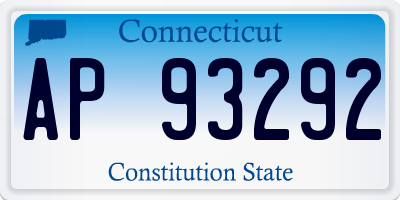 CT license plate AP93292