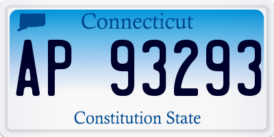 CT license plate AP93293