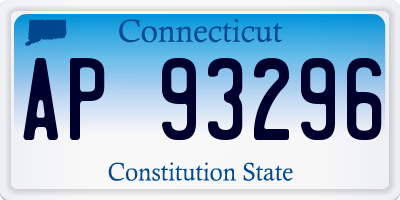 CT license plate AP93296