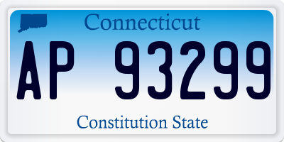 CT license plate AP93299