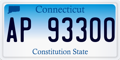 CT license plate AP93300