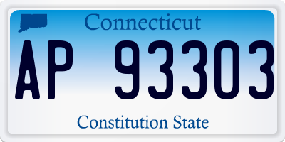 CT license plate AP93303
