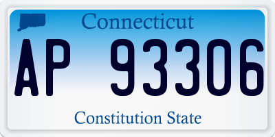 CT license plate AP93306