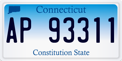 CT license plate AP93311