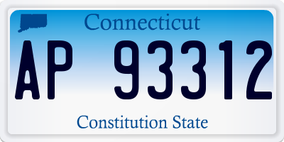 CT license plate AP93312