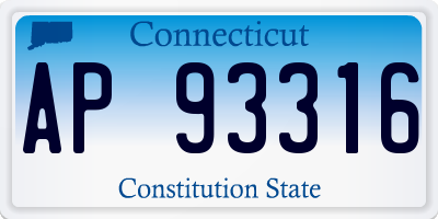 CT license plate AP93316