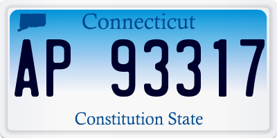 CT license plate AP93317