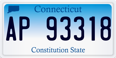 CT license plate AP93318