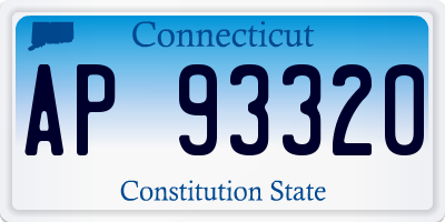 CT license plate AP93320