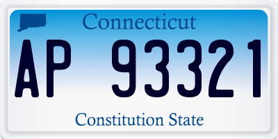 CT license plate AP93321