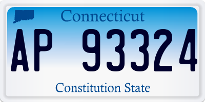 CT license plate AP93324