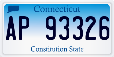 CT license plate AP93326