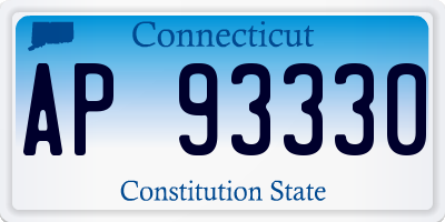 CT license plate AP93330