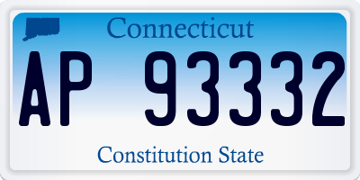 CT license plate AP93332
