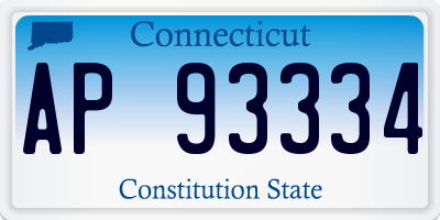 CT license plate AP93334