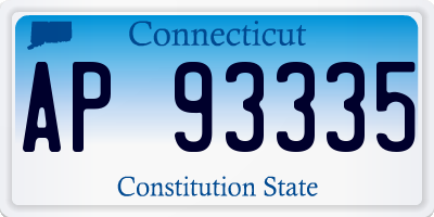 CT license plate AP93335